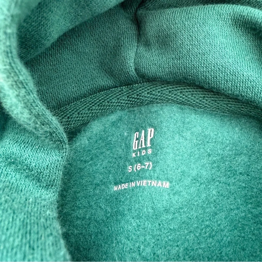 GAP Kids S 6-7 Green Athletic Dept Cropped Hoodie Sweatshirt
